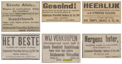 Advertenties in Zutphensche Courant, 1920 – 1929